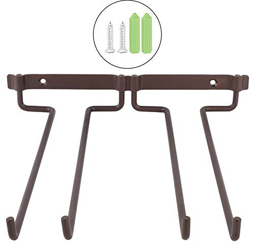 Coffee Mug Holder Wall Mounted,Hanging Double Stemware Holder,Wine Glass Hanging Bracket,Decor Perfect for Coffee Mug Hangers Display and Organizer