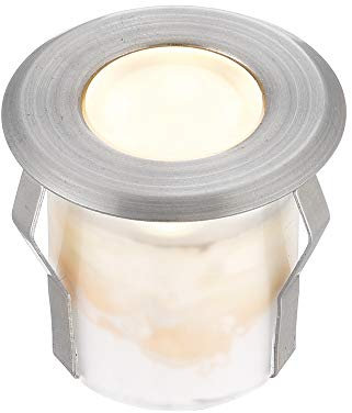 Buried Uplighters, Recessed Ground Lights, Marine Grade Outdoor Weatherproof LED Decking Lights, Warm White 3000K Colour, Sea Air & Salt Resistant Mains Powered Lights IP67 Rated - Pack of 6