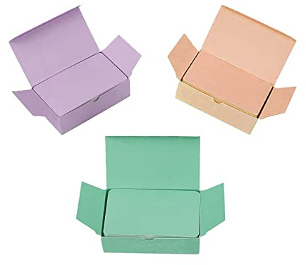 Lot de 300 cartes de message, cartes en papier vierges, cartes mémoire, cartes de visite, cartes mémoire pour l'école ou le bureau (vert clair/lavande/orange)