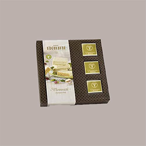 Lucgel Viennesi Wafer al Gusto Pistacchio Scatola Confezione Regalo De Luxe 180g Babbi