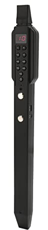 Mini Instrumento de Viento Digital, Instrumento de Viento Electrónico 12 Acompañamientos Boquilla Extraíble Recargable Negro 10 Tonos para Windows para Android(Negro)