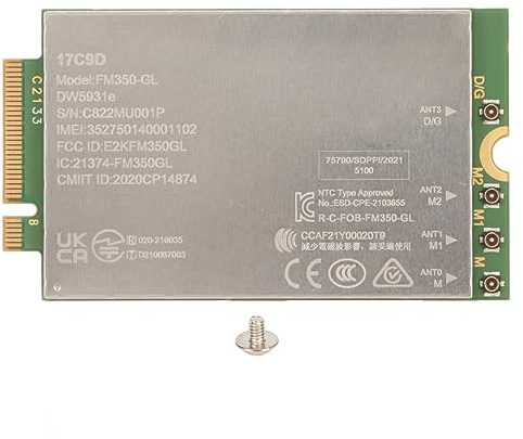 Topiky 4G LTE Modul, DW5931e Netzwerkkarte, 4,67 Gbit/s Download Wireless Modul, 5G NR 4G LTE 3G WCDMA GNSS Modem, MIMO Technologie, für Laptop Desktop