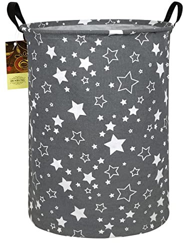 HUNRUNG Cesto per la Biancheria, Grande Tessuto di Tela Cesto portaoggetti Leggero Organizzatore di Giocattoli Vestiti Sporchi Pieghevole Impermeabile per Dormitori universitari, Camera da Letto per B