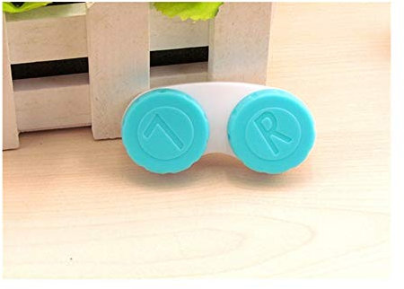 Lens Storage Cases， Contact Lens Cases,Mini Box Container, 1PC Contact Lens L+R Cases Storage Holder Soaking Container Glasses Cosmetic Contact Lenses Box For Eyes Portable Travel Kit (Color : Black)