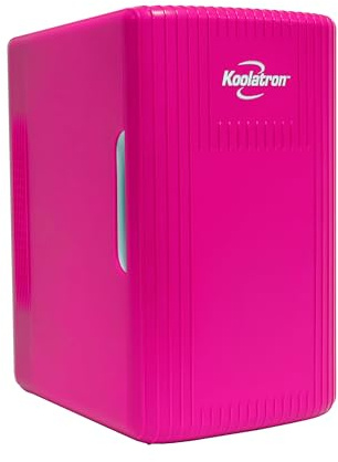 Koolatron Retro Mini Fridge For Bedrooms 6L Small 8 Can (Pink)