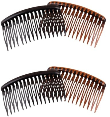 Didiseaon 4 Piezas 16 Peinetas De Boda Tubo De Rímel Dorado Peine De Velo De Novia Peines Laterales Pelo Tocados De Novia Para Boda Ondulados Peines Para El Cabello Clip De