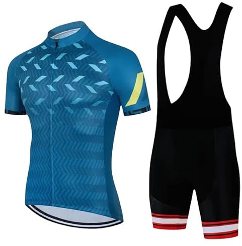 ARBOEE Triathlon-Anzug für Herren, MTB, Fahrrad, Kleidung, Radlerhose, 9D, Gel-Pad, Fahrradkleidung, atmungsaktiv, schnell trocknend (blau, 1,4 TG), Blau-1, XXXX-Large