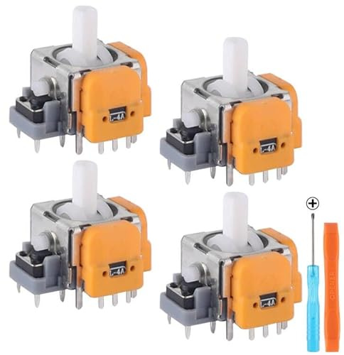 TOMSIN Lot de 4 joysticks de rechange pour contrôleur Switch Pro, module de capteur analogique 3D à effet Hall pour Switch Pro Conrtoller, kit de réparation de joysticks pour manette Swtich Pro