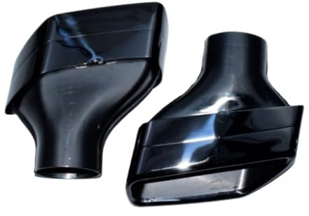 Kompatibel mit BMW G30 G31 G38 540i 530i 525i Upgrade 5er-Serie Auto 304 Edelstahl-Auspuffblende, schwarz plattiertes rechteckiges Schalldämpfer-Endstück(Black)