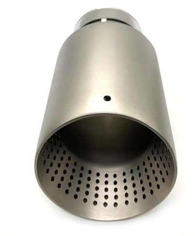 DZSQTUND Auspuffblenden 1 Stück Matt Edelstahl Auspuffblende Universal Auspuffrohr Schalldämpfer Endrohr Für Golf 7 Für Golf R Für GTI Auspuff Blende(54-89MM)