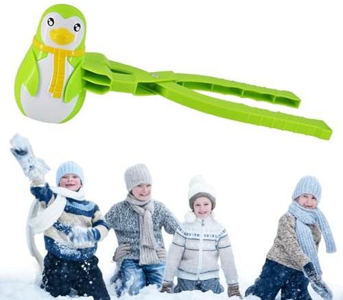 Uhngw Pinguin-Schneeball-Maker, Kinder-Schneeball-Maker - Rutschfeste Cartoon-Schneeballform | Bunte Schneeball-Clips, niedlicher Schneeball-Former für die Herstellung von Schneebällen, Spiele im