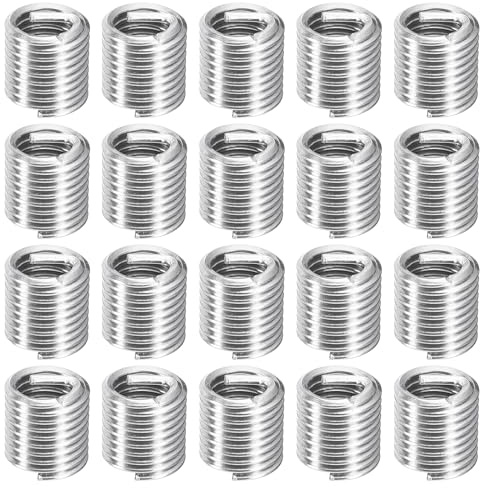 sourcing map Lot de 100 inserts filetés hélicoïdaux M4-0,7 x 2D en acier inoxydable 304, insert de réparation de filetage pour réparation de filetage en plastique et bois