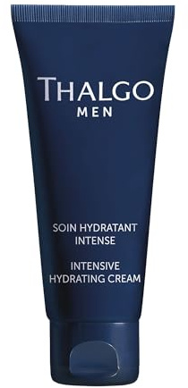 THALGO Men Intensiv Crème hydratante – Soin en profondeur avec eau de source de mer pour une hydratation longue durée, crème pour le visage pour homme, 50 ml