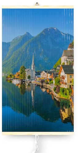 Easyheater Radiador Eléctrico Bajo Consumo 430W – Calefactor Eléctrico Infrarrojo Mural - Hallstatt - Estufa Eléctrica de Bajo Consumo y Radiador Plano para Espacios de hasta 12 m2 - Hogares Modernos