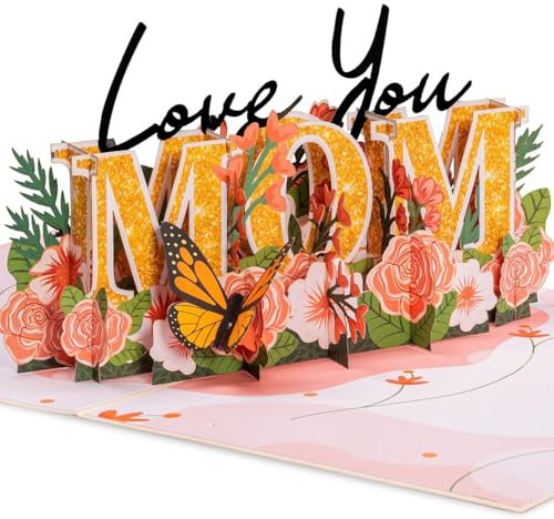 3D-popup-kort för mors dag, mors dag, födelsedagskort för kvinnor, födelsedagskort för mamma, handgjorda gratulationskort, mors dagskort