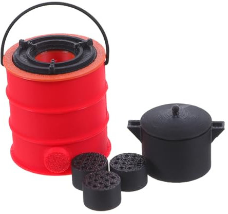 POPETPOP Scale Miniature Dollhouse Coal Stove Model Realistic Dollhouse Miniature Stove for Accessories
