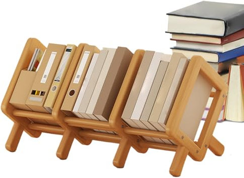 lisutupode Desktop -, Desktop -Bücher- Hölzerne Kipptisch -Buchhandlung - Einstellbarer Buchstandstand, Multifunktionaler platzsparender Organisation für Home Library Student Tisch Kaffeetisch