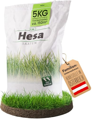 Hesa Trockenrasen 5 kg für 150 m² - RSM 2.2 Rasensamen für Hitze und Sonne