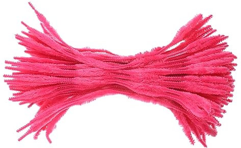 Tofficu 100 Stück Chenille Stiele für Diy Bastelprojekte Pfeifenreiniger für Bastelmaterial Fantasie und Geschicklichkeit für Kindergarten und Bastelstunden