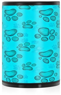 Cendrier automobile bleu avec empreintes de pattes de chien mignon - Cendrier anti-odeurs - Cendrier pour femme - Grand cendrier automatique