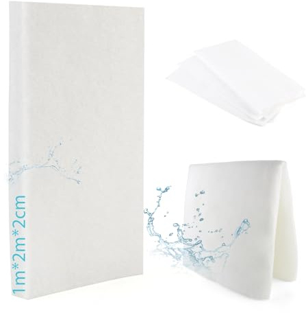 TGHongKy G4 Filtermatte 1m x 2m x 2cm Luftfilter Rolle Filtermatte Zuschneidbar Filtermatten für Lüftungsanlagen Klimaanlagenfilter Rolle mit Staubschutzfolie für Klimaanlagen Repair