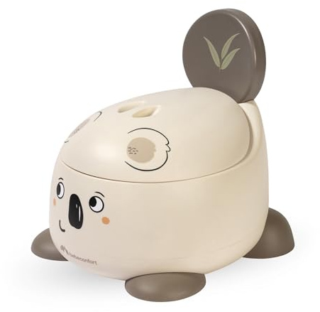Bebeconfort Cómodo Orinal Bebé, 12-36 Meses (Máx. 20kg), Adorables Diseños de Animales, Ergonómico y Compacto, Fácil de Limpiar, Antisalpicaduras Higiénico, Orinal Infantil Antideslizante, Koala