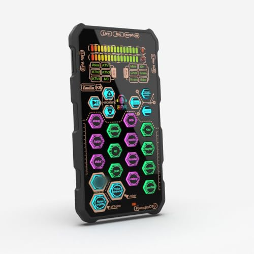 XUMIUZIY Carte Son Portable K9 en Direct, Carte Son de Jeu avec Changement de Voix, Modes de Chant Polyvalents, 6 Effets Vocaux, Réduction du Bruit, pour la Diffusion de Podcasts et Le