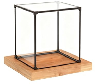 Acryl Vitrine Acryl Mini-Fußball Vitrine mit UV-Schutz, Aufbewahrungsboxen für Autos und Kuriositäten Schwarzem Legierungsrahmen 15 25 35 45 55 65 75 85 95 100 cm(22x22x22 cm/9x9x9 in)
