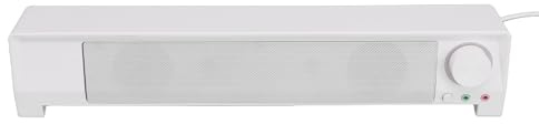 Xiuganpo Microfono di Supporto per Altoparlante per Computer USB, Altoparlanti Doppi Ad Alta Potenza con Porta USB da 3,5 Mm, 380 X 80 X 70 Mm Salvaspazio per PC Casa, Ufficio