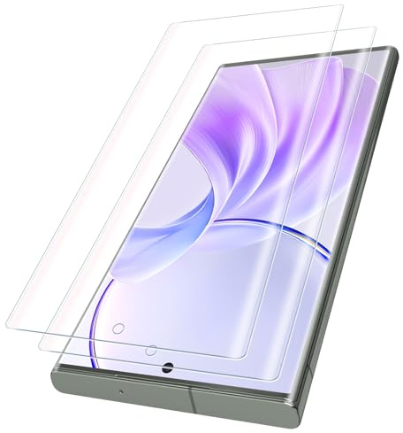 VideoSecu 2 Stück für Panzerglas für Samsung Galaxy S24 Ultra Schutzfolie, 9H Härte HD Gehärtetes Glas Displayschutzfolie, Blasenfrei, Ölfeste & Kratzfeste Anti-Fingerabdruck Schutzglas