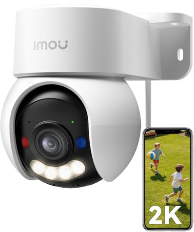 Imou Outdoor Camera, 2K Security Camera Wireless with 2.4/5 GHz Wi-Fi 6, Color Night Vision, AI Human & Vehicle Detection, IP65 Weatherproof, Siren & 2-Way Audio, Works with Alexa