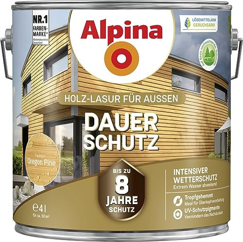 Alpina Dauerschutz Lasur oregon pine 4 Liter