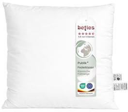 beties - Publik - Feder Füllkissen 40x40 cm – 350 g Enten- & Gänsefedern – Innenkissen Inlett & Kissenfüllung – formstabil, waschbar – Sofakissen, Dekokissen & Couchkissen