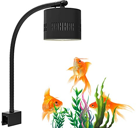 Lominie LED Aquarium Light, Remote Control 80W Planted Fish Tank Light Asta120 Clamp Clip Lamp for Freshwater Refugium Algae Fish Tank with Gooseneck (F120 80W Freshwater)