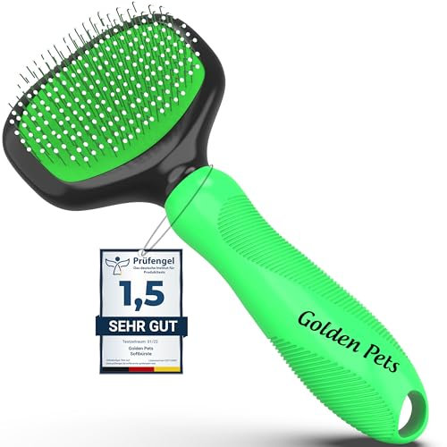 TESTURTEIL SEHR GUT Softbürste verbesserte Version **VERGLEICHSSIEGER** Sanfte Fellpflege für Hunde, Welpen, Katzen, Hasen, Hamster Hundebürste Pudel