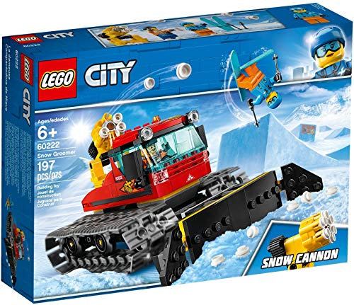 LEGO 60222 City Pistenraupe, Bauspielzeug mit 2 Minifiguren, Winter-Sets für Kinder