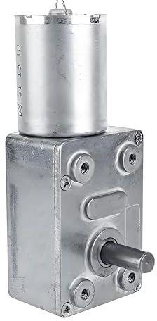 Getriebemotor DC 12V Schneckengetriebemotor mit Drehmoment CW/CCW Drehzahlminderungsmotor Wendbarer Getriebemotor Geschwindigkeitsreduzierung Elektromotor (62RPM)