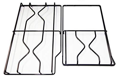 Ariston Kit 2 griglie 448 x 283 mm. + 409 x 258 mm. in ferro smaltato lucido nero per cucina piano cottura 3 fuochi + piastra elettrica - P0257/KIT