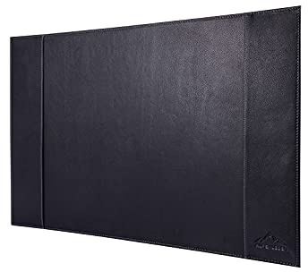 Alpenleder Schreibtischunterlage - LARIFARI (Handgefertigt) - Nachhaltiges Bio-Leder aus regionaler Landwirtschaft | Schreibtischunterlage leder, Dokumentenfach *Fair Produziert* (68x45cm, Schwarz)