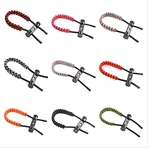 SHARROW Archery Bow Sling Bogenschießen Handgelenk Riemen Verstellbares Nylon geflochtenes Schnur Seil für Compoundbogen Zubehör für Erwachsenen Männer Frauen