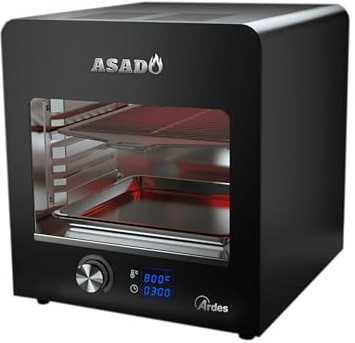 ARDES - ARBEEF01 Bistecchiera Forno Grill a Infrarossi ASADO - Bistecchiera Elettrica Professionale per Cucinare - Grill Con Pareti Cool Touch - Bistecchiera 6 Ripiani Compatta e Multifunzione