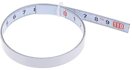 sourcing map Adhesive Backed Tape Measure 100cm Metric Left to Right Reading Sticky Measuring Tape Steel Workbench Ruler, White