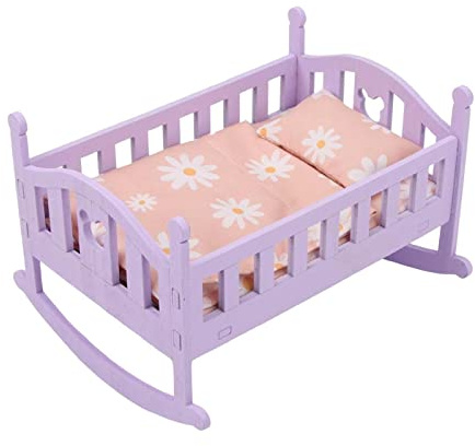 MERIGLARE Puppenbett Set mit Decke, Kissen Und für 16 cm Große Puppen – Spielzeugzubehör Zum Selbermachen – Puppenszene