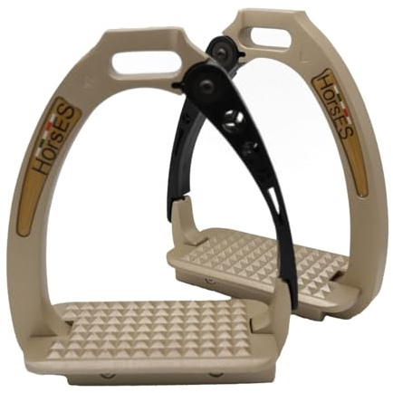 Horses Staffe Sicurezza Safety, Progettate per la Massima Sicurezza e Comfort del Cavaliere, Moderne ed Eleganti (Oro/Nero)