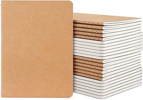 Yarotm Notizbuch A6 Kariert - 24 Stück Notizblock Klein Kariertes 5mm - Papier 100 g/m² Softcover Kraft Notizheft Kariert - Skizzenbuch Heft Block 10x14cm - Graph Paper Notebooks a6 Bulk Set