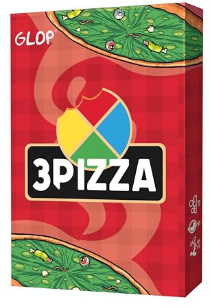 Glop 3Pizza, Juegos de Mesa Niños 10 años y Adultos, Juego de Cartas Divertido y Adictivo para Familias y Amigos, Partidas Rápidas de 10-15 Minutos, Fácil de Aprender, Regalos