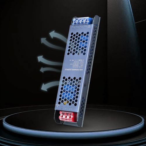YOODI Trafo 230V auf 24V, 300W LED Transformator AC 230V auf DC 24V Netzteil, Schnelle Wärmeableitung, Treiber Schaltnetzteil 12.5A, Konstantspannung Niedervolttrafo für Lampen