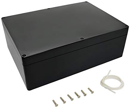LeMotech Projekt Box ABS Kunststoff Verteilerkasten IP65 Wasserdicht Elektrische Boxen Universal Gehäuse Schwarz Außengröße 290x210x100mm(1 Stück)