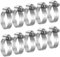 Abrazaderas de Manguera, Abrazaderas de Manguera de Acero Inoxidable, 10 piezas Abrazaderas de Manguera de Acero Inoxidable Ajustables de 16-25 mm, Abrazadera metálica para Tuberías de Agua y Gasolina