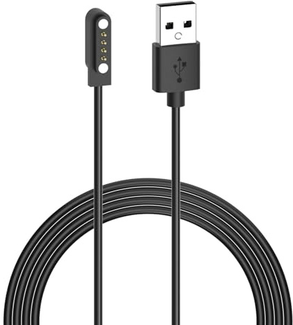 hafiuege Câble Universel pour Smartwatch, Chargeur USB magnétique 4-Pin, pas de contact magnétique de 7,62 mm, universel câble de charge pour chargeurs de smartwatch